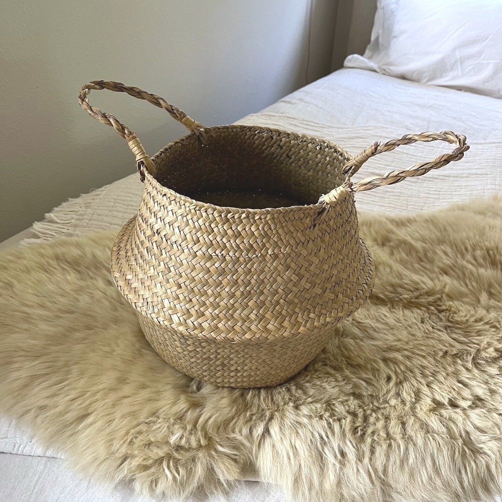 Vintage Woven Market Basket